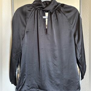 Black high neck blouse